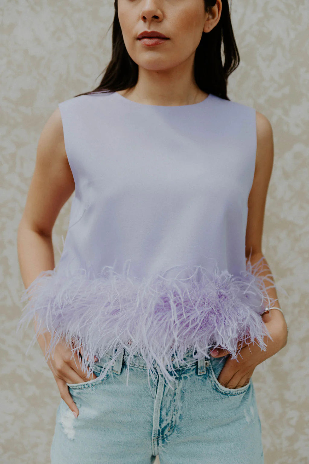 Emilia Feather Top