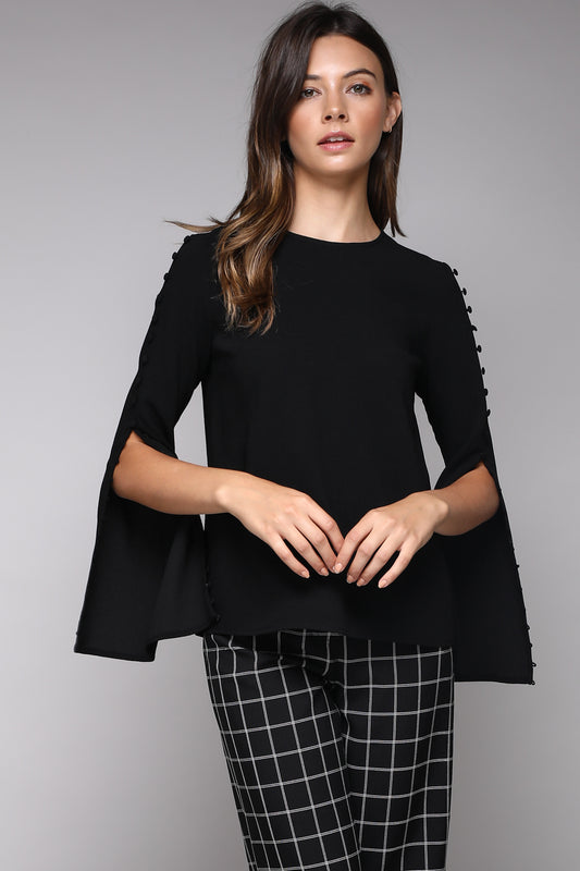 Chloe Button Sleeves Top