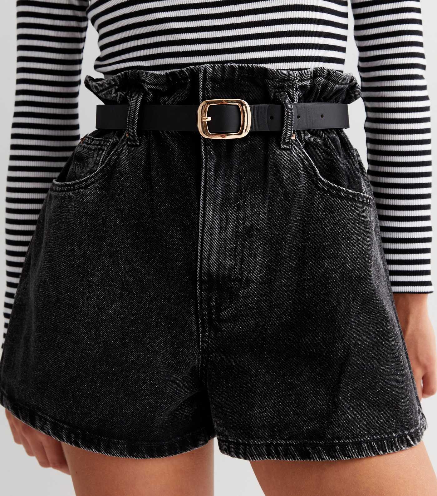 Maria Paperbag Denim Shorts