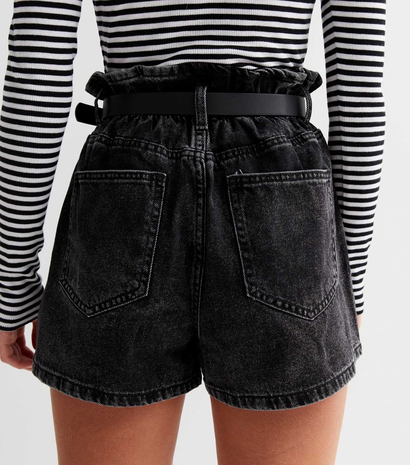 Maria Paperbag Denim Shorts